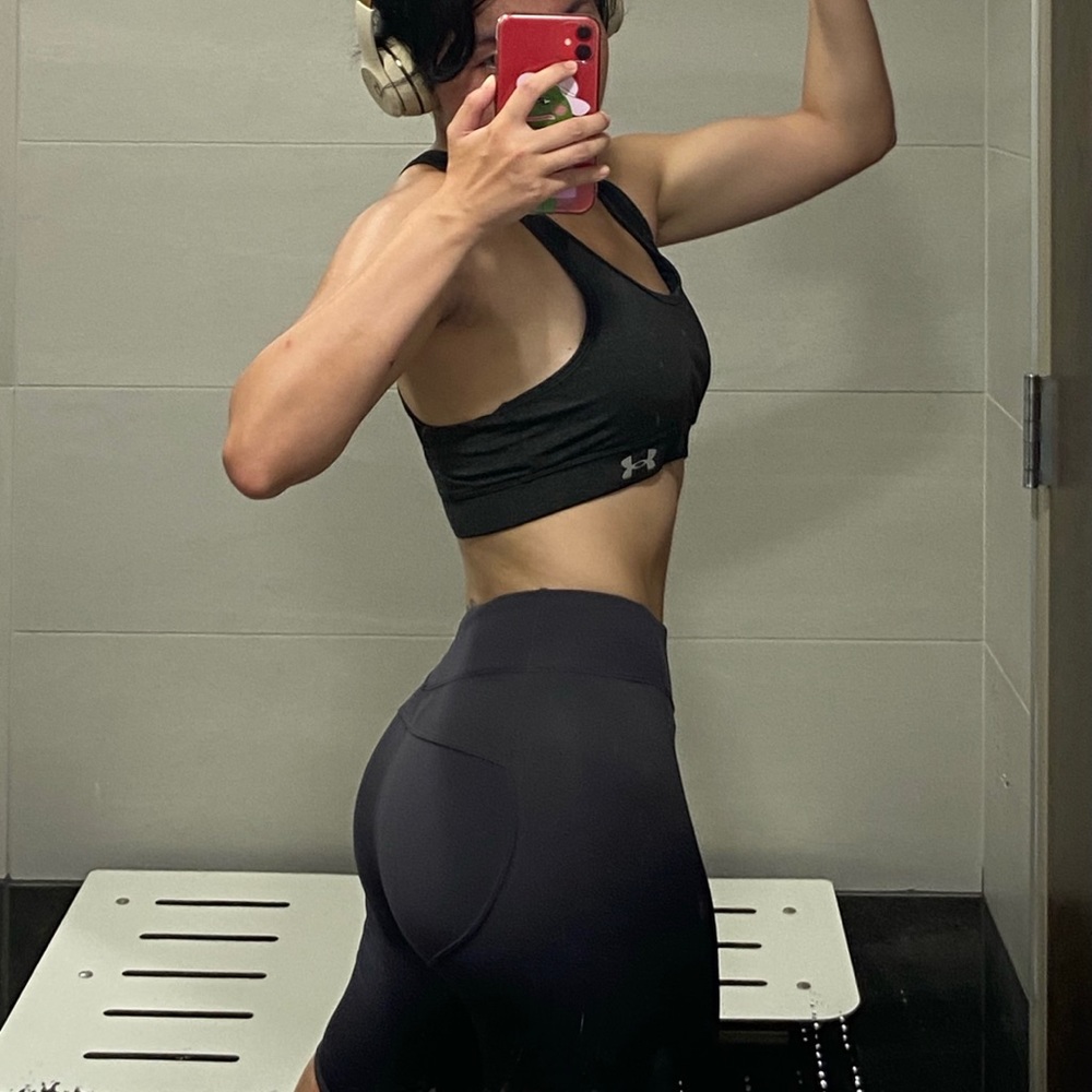 Booty enhancing workout biker shorts